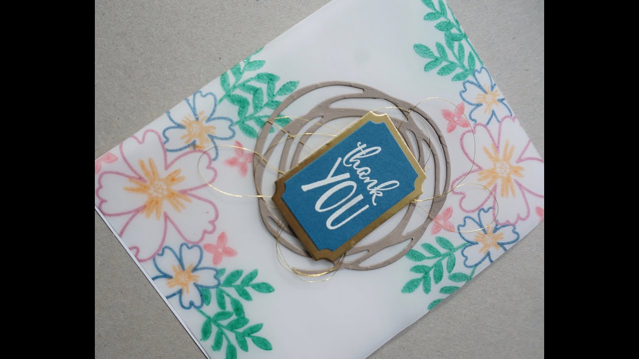 Vellum Heat Embossed Cards - YouTube