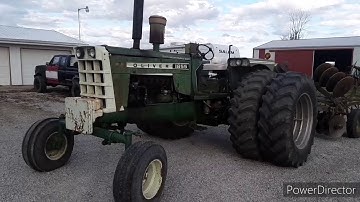1971 Oliver 1855 - discing with a 18ft JD bw series disc