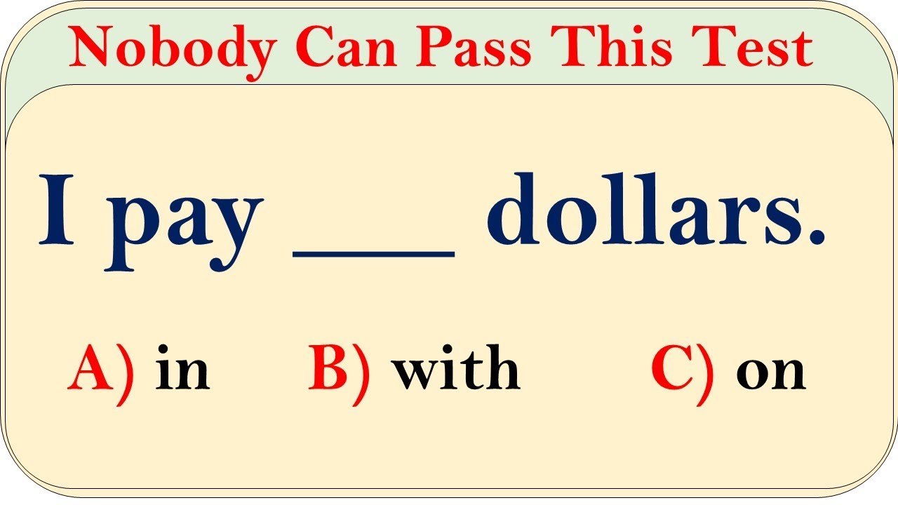 English Grammar Test ✍️Noboday Can Pass This Test