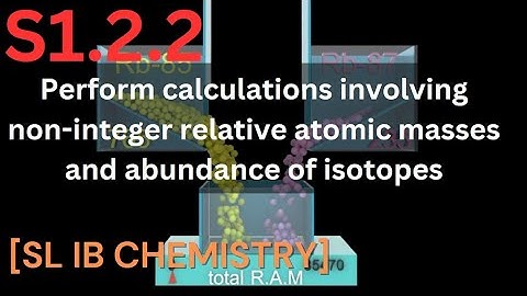 S1.2.2 Berekeningen uitvoeren met niet-gehele RAM en de hoeveelheid isotopen [SL IB Chemie]