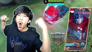 REVIEW SKIN TRANSFORMER JOHNSON OPTIMUS PRIME - Mobile legends