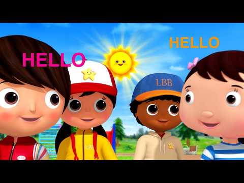 Hello, Hello! 👋 Sing Along & Learn to Say Hello | 👼Little Baby Bum - Preschool Playhouse