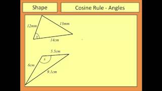 The Cosine Rule (Missing Angles)