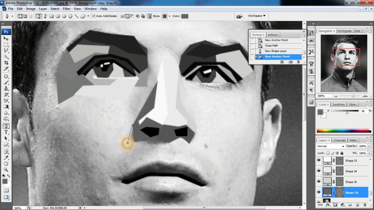 Photoshop Tutorial : WPAP (Grayscale)