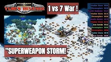 Red Alert 2 Yuri’s Revenge |  1 vs 7 Brutal Armies – Superweapon Total War!
