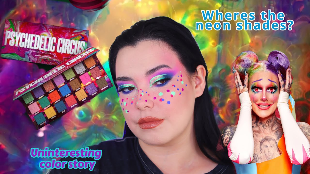 JEFFREE STAR COSMETICS PSYCHEDELIC CIRCUS PALETTE TUTORIAL & REVIEW ...