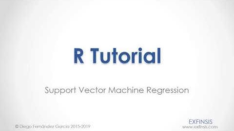 R Tutorial. Support Vector Machine Regression