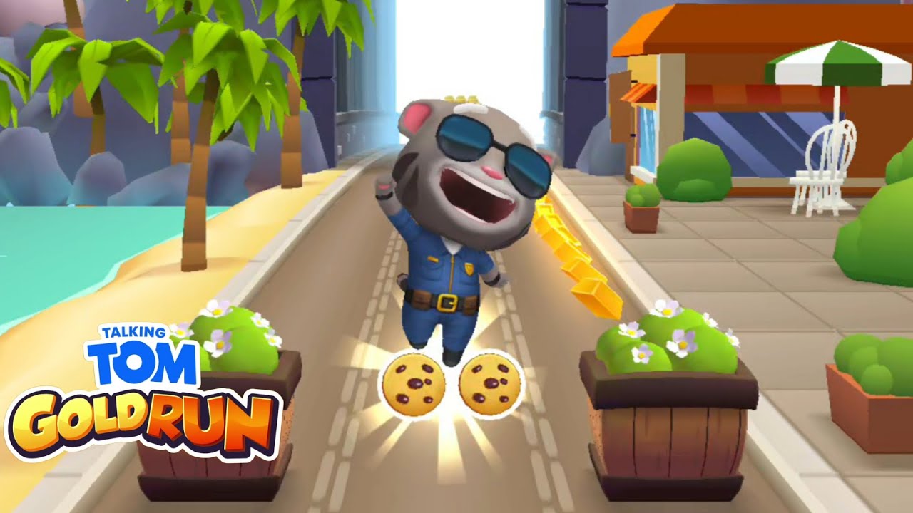 Офицер Том не попадает в аварию в таинственной миссии — Talking Tom Gold Run Cookie Rush