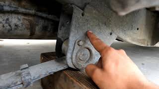How to Re-drill leaf spring hangers on a d21 hardbody Leafspring Clamp Install On D21
