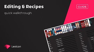 Editing Recipes - Change Tracks Thousands At A Time