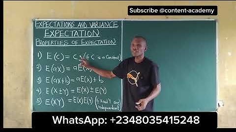 Properties of Expected Value