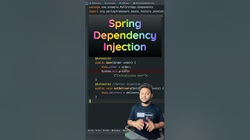 Spring Dependancy Injection #javaframework
