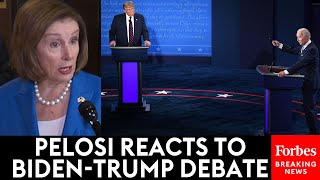 BREAKING NEWS: Pelosi Responds To JustAnnounced Presidential Debate Between Biden And Trump