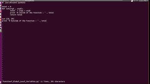 python2 function global variable local variable