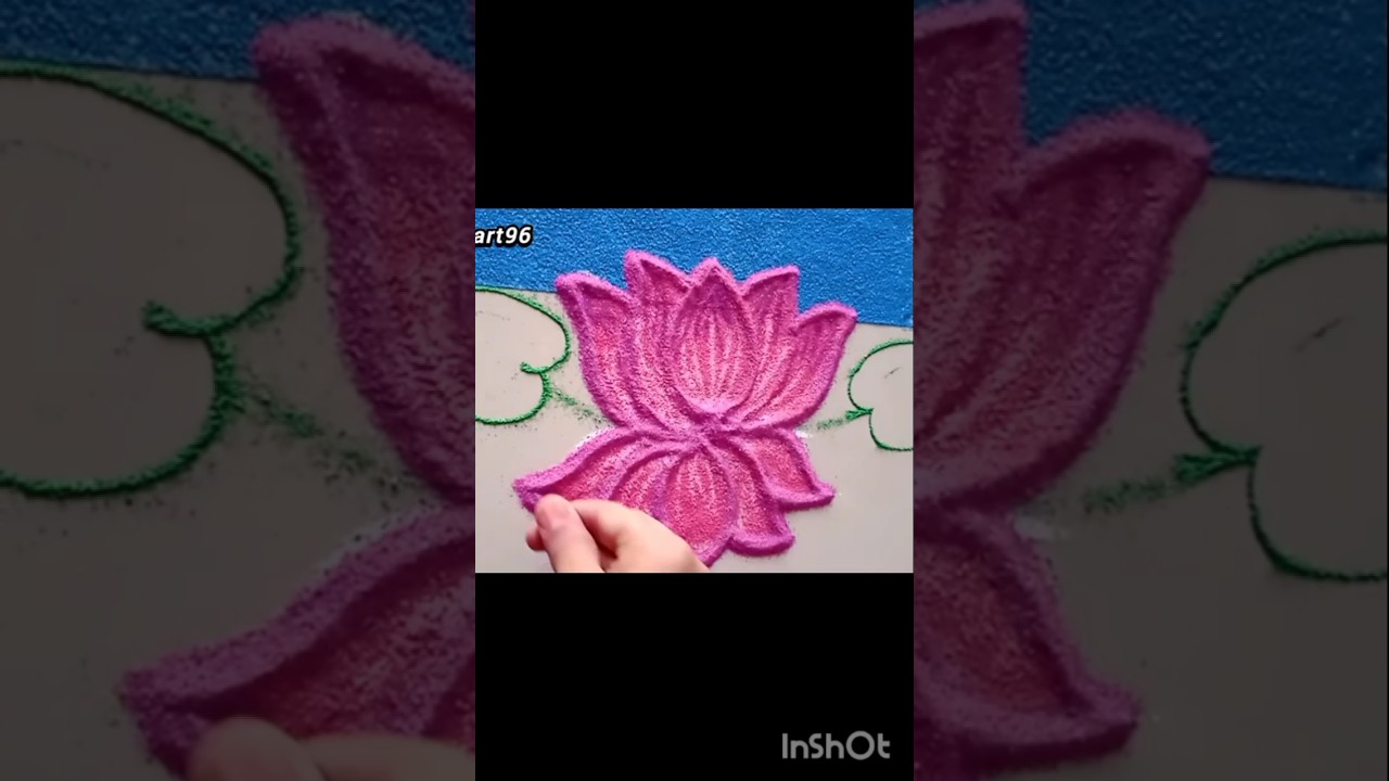 3D 🌸❤️lotus sankrant Rangoli design 
