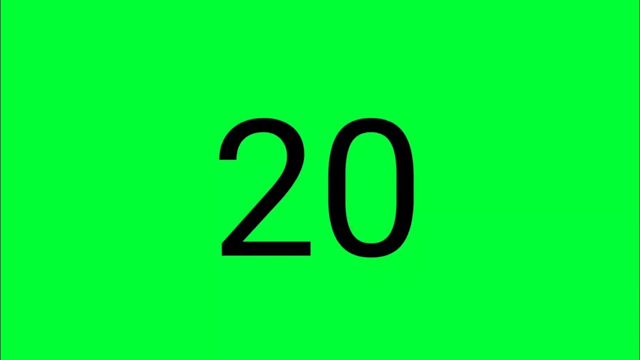 20 Second Countdown Green Screen Video|| VESL || 