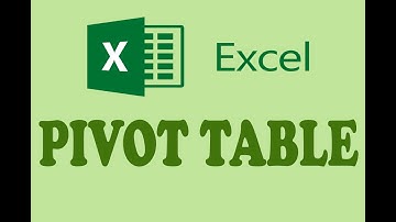 MS -EXCEL - PIVOT TABLE IN MICROSOFT EXCEL (URDU / HINDI)