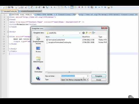 PHP et MySQL Mémoriser des données sur le disque dur du client