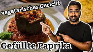 Gefüllte Paprika Mit Gemüsefüllung Einfaches Indisches Vegetarisches Gericht Getspiced