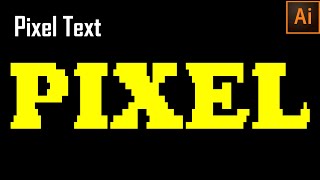How to make pixel text in adobe illustrator | 16bit font | typography design | text design