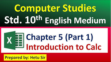 10th std Computer Studies Ch5 (part 1) English Medium GSEB