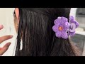 Tutorial of Crochet Flower Claw Clip 🌼 🌸 Video - 7/52