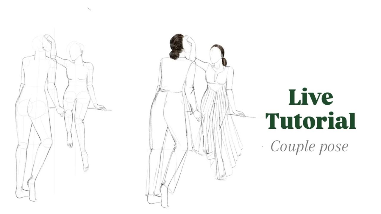 Taranjot kaur is live | Episode 39 | Procreate fashion illustration | photo analysis | couple pose