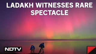 Northern Lights In Ladakh | Ladakh Witnesses Rare Spectacle As Aurora Mesmerises The Globe