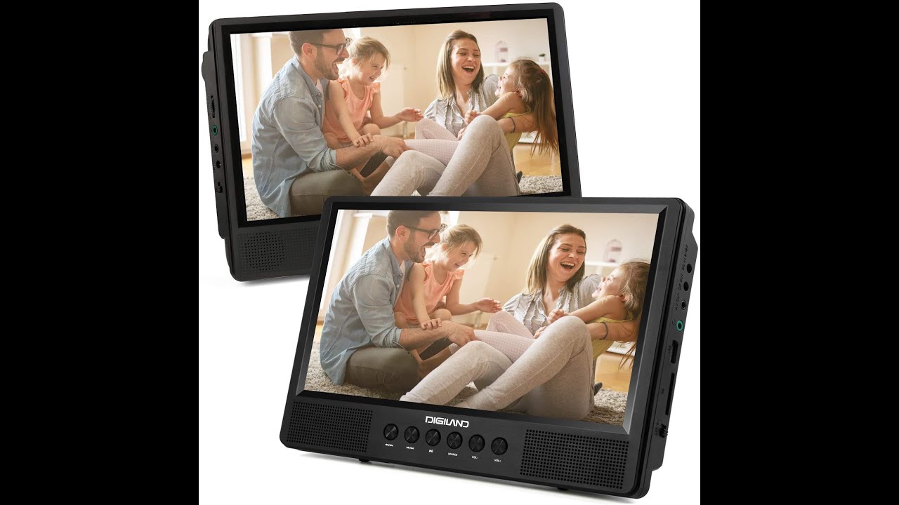 PORTABLE DVD Digiland 10.1'' Dual Screen DVD Player