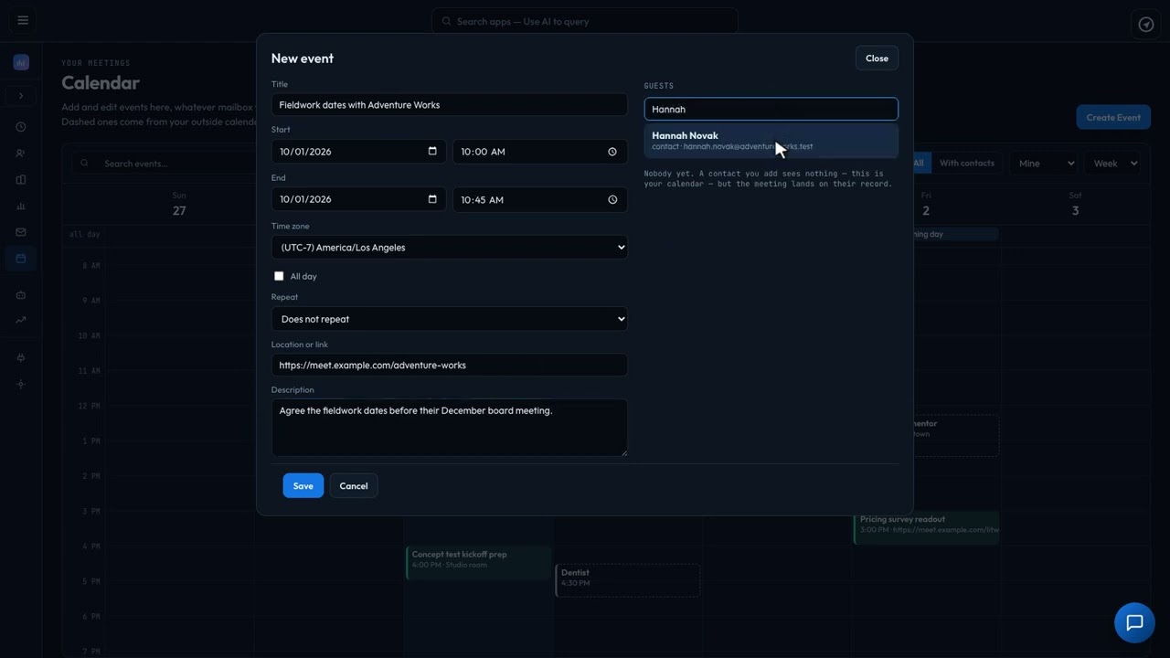 Video thumbnail: Booking customer meetings in Thrive Calendar