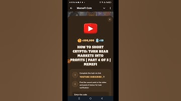 How to Short Crypto: Turn Bear Markets Into Profits | Part 4 | Memefi Youtube Video Code