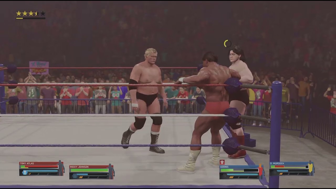 Rocky Johnson & Tony Atlas vs Adrian Adonis & D. Murdoch for the tag titles 2/19/1984