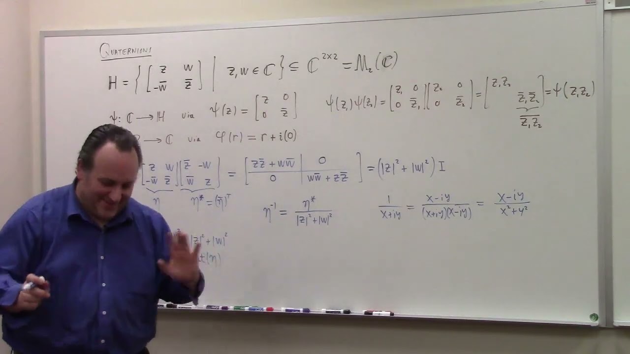 Matrix Groups: Quaternions and Clifford Algebras introduced, 2-20-26