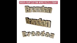 Personalized Name 3D wood puzzle
