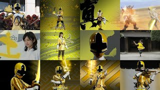 Shinkenger Shinken Yellow (Hanaori Kotoha) Fight Scenes from Shinken Yellow