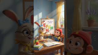 🐒🐰🔤 Miko & Rabbit Learn E to O