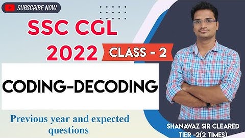 SSC CGL 2022 CODING - DECODING | Class - 2 | Previous Year and Expected questions | SSC Telugu