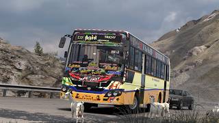 BRAND NEW HILLS QUEEN BUS DRIVING IN EXTREME HILLS DANGEROUS HILLS MAP TNSTC BS6 screenshot 4