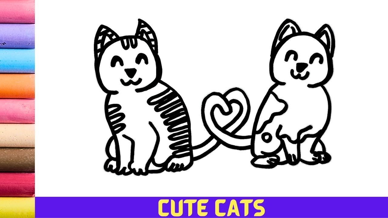 Easy to Follow drawing tutorial, How to draw A Cute Cat - Painting and ...