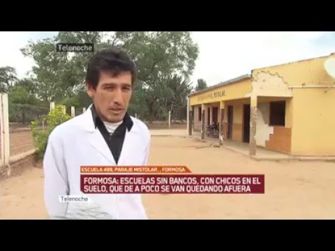 ESCUELAS SIN BANCOS EN FORMOSA / Informe de Telenoche (Canal 13) 16-05-2016