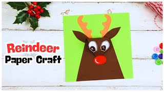How to Make a Paper Reindeer in 5 Minutes! (Cute Christmas Craft)