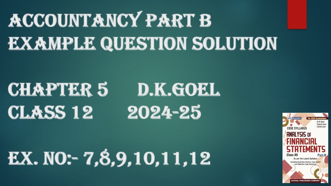 class 12 chapter 5 example question solution from 7 to 12 # ...