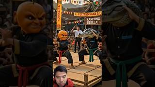 Udin melawan Crocodilo di pertandingan silat #shorts