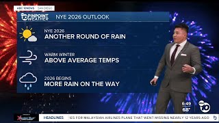 NYE forecast: Here's when rain is expected to impact San Diego