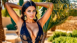 [4K] AI Lookbook Middle East Beautiful Girl Model Video - Arabian Lady of the Desert