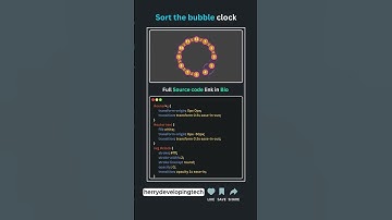 ⏰ Bubble Sort Visualized as a Clock! 🕰️✨ | Learn Sorting in 60 Seconds||#shorts #shortvideo #coding