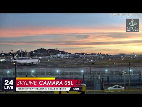 Aeropuerto Internacional Ciudad de México Pista 5L - En vivo desde la terraza de Skyline