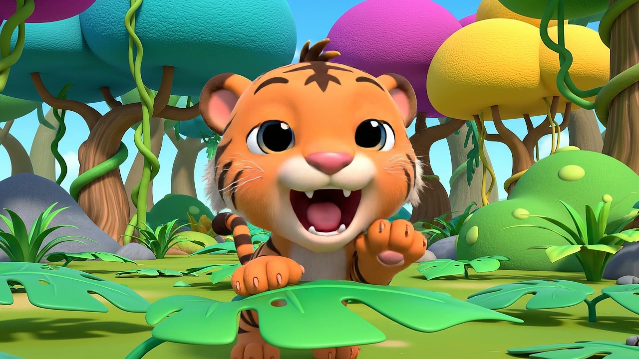Baby Tiger Says Grr Grr Gaa | Nursery Rhymes for Kids | Animal Songs ...