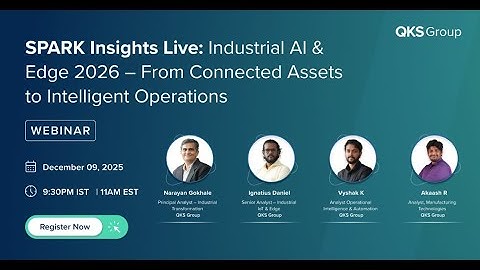 SPARK Insights Live: Industrial AI & Edge 2026 – From Connected Assets to Intelligent Operations