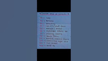 Function Keys on Computer Keyboard | F1 to F12 Keys Explained 💥💫💯  #youtube #trending #shortcutkeys